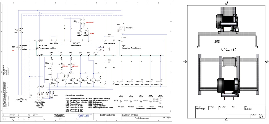 Schema Motorsteuerung & Aufbau Seilwinde